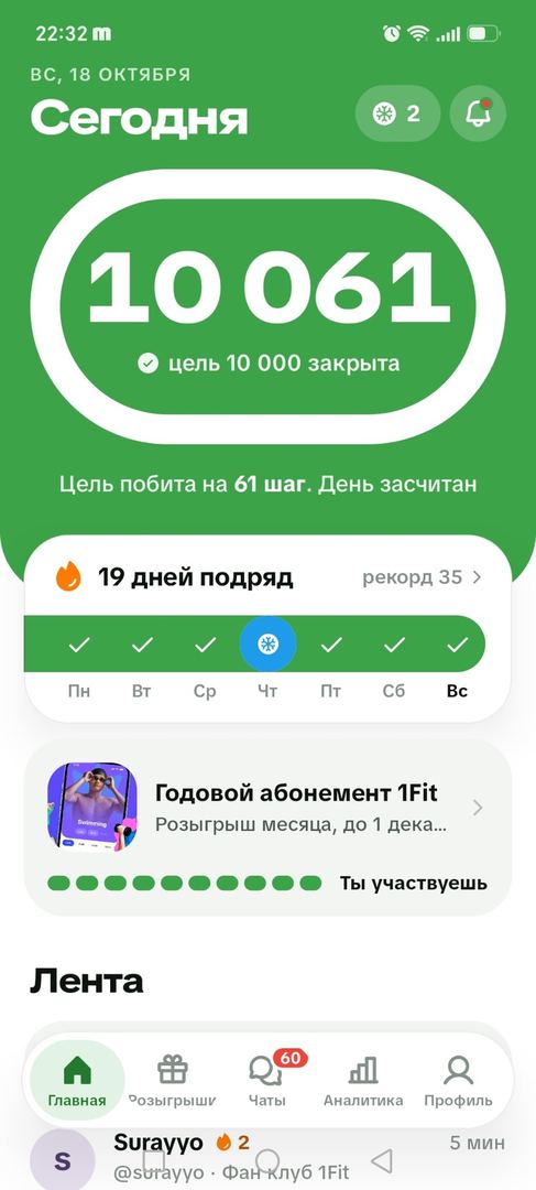 10061 шагов